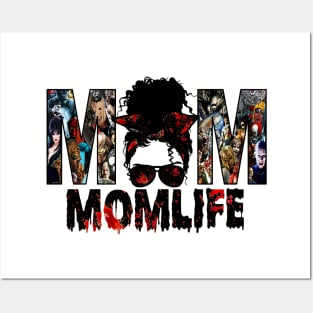 Horror film mom life messy bun Posters and Art